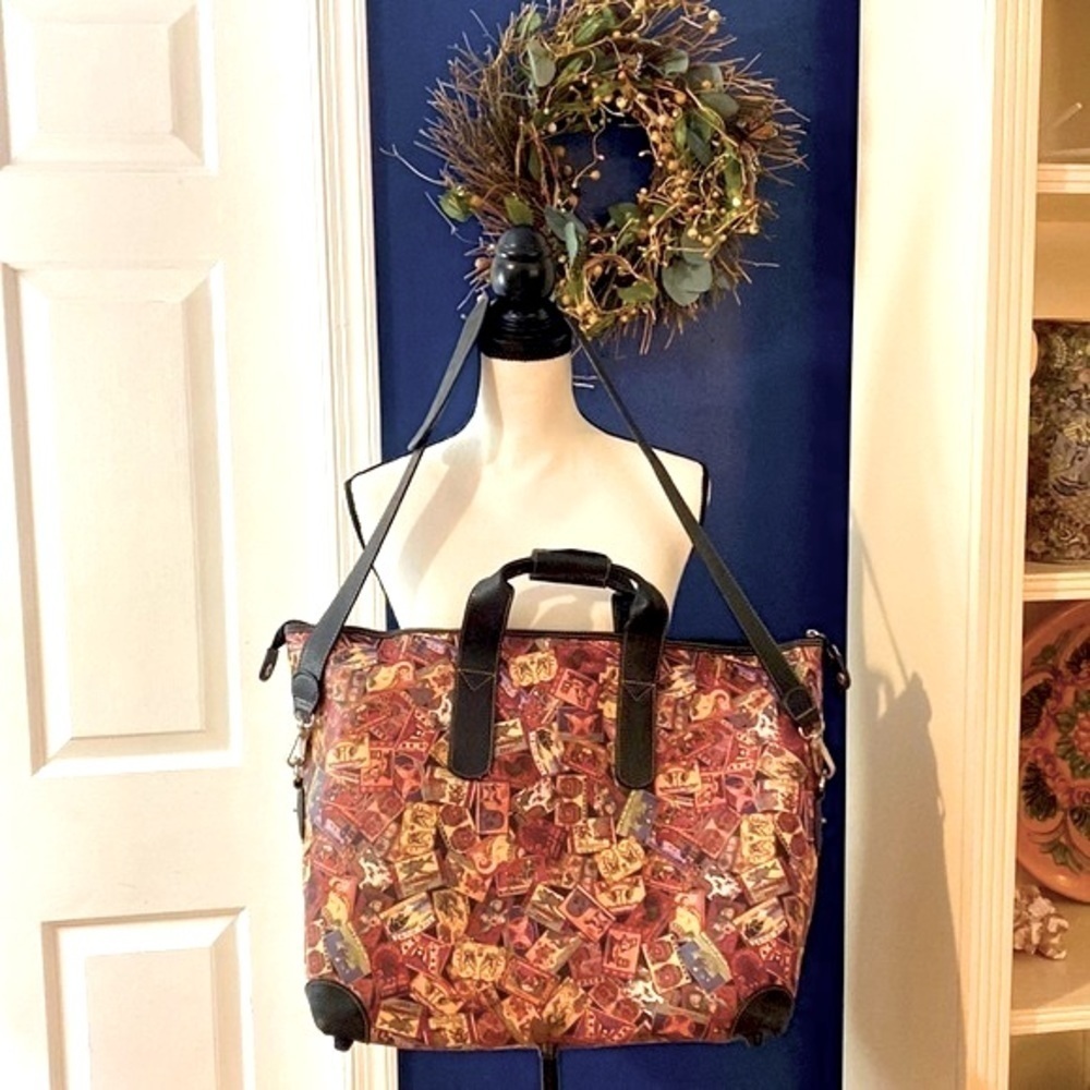 NWOT Sydney Love Jumbo Vegan Leather Animals Overnight Tote Shoulder Bag